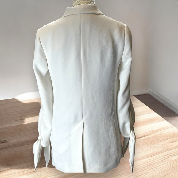 Cartonnier Jacket Women 6 White Blazer Long Sleeve Butterfly Split Anthropologie - Picture 3 of 9